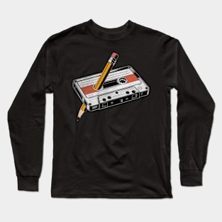 Cassette tape, vintage, 80s Long Sleeve T-Shirt